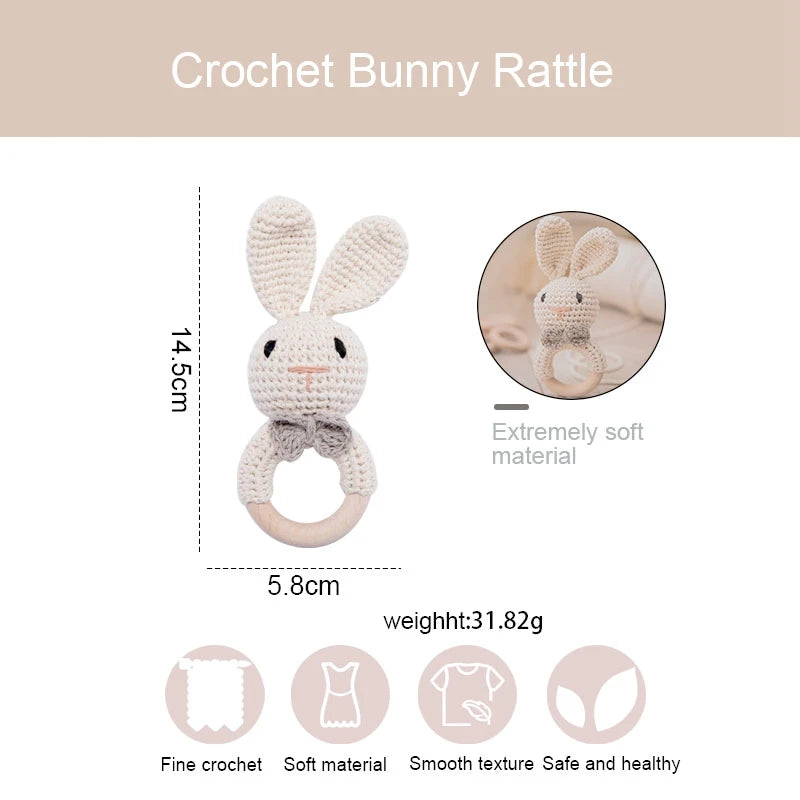 Cuddly Crochet Bunny Rattle - Naia Boutique