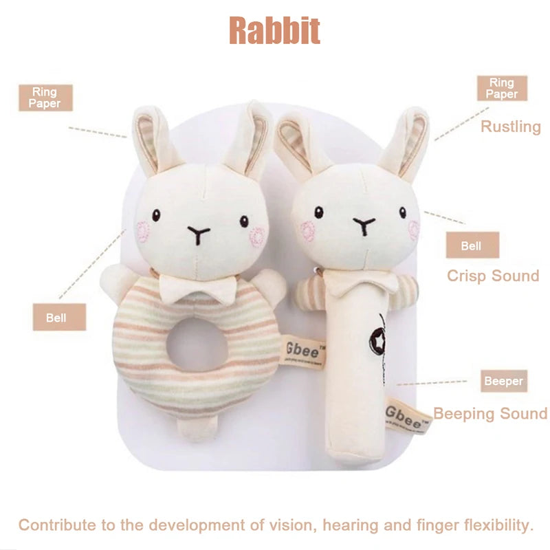 Cuddle and Clink Plush Animal Rattles - Naia Boutique