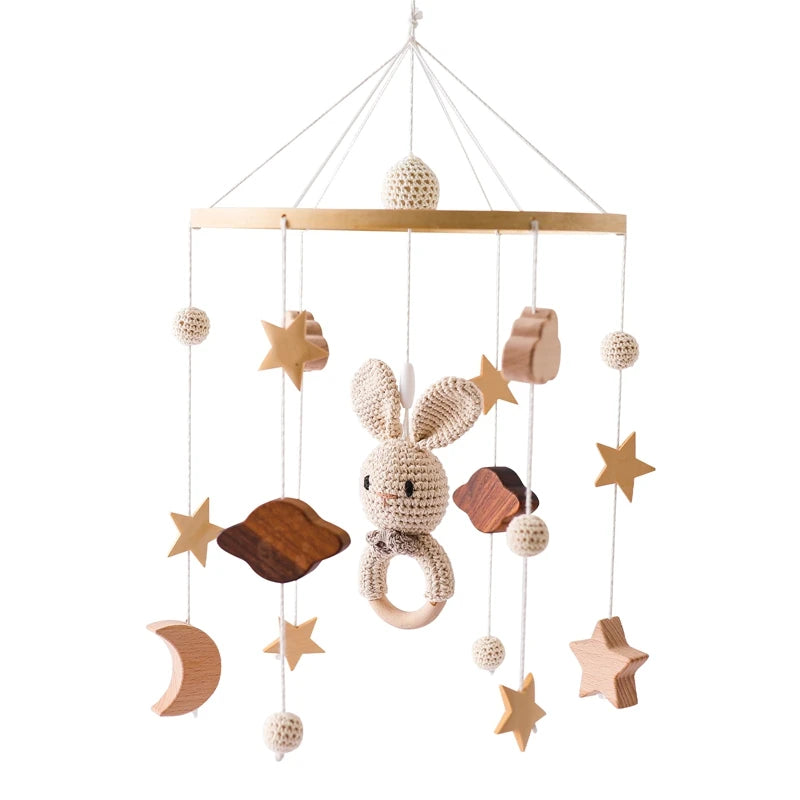 Whimsical Wooden Rabbit Crib Mobile - Naia Boutique