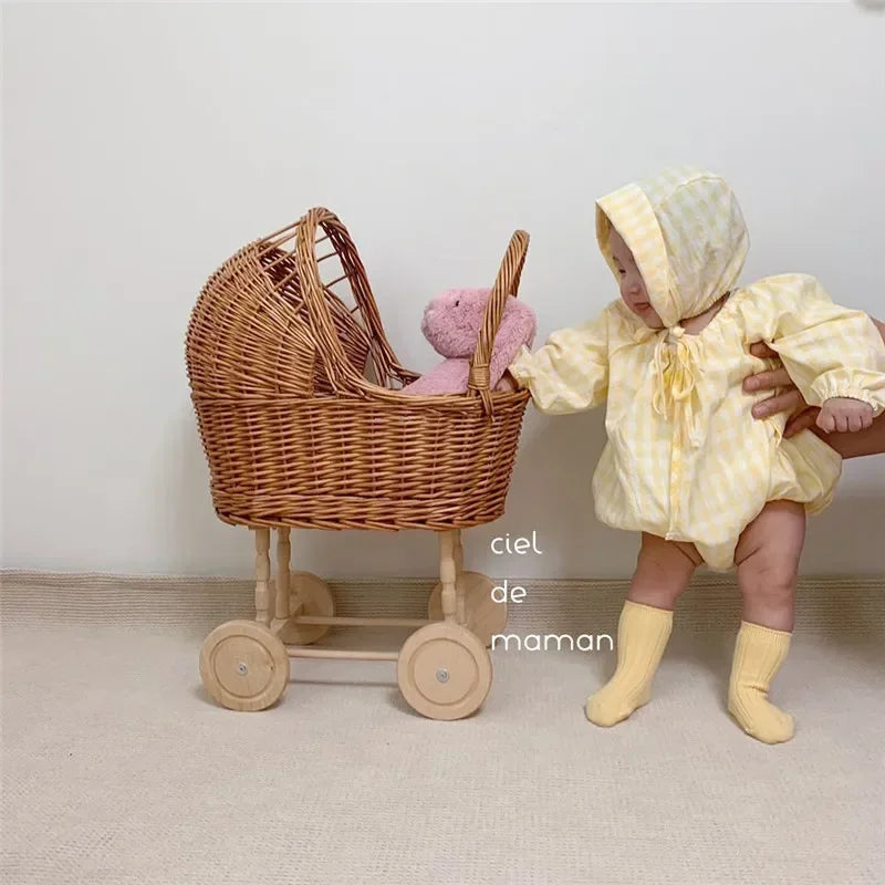 Retro Rattan Doll Stroller - Naia Boutique