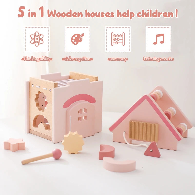 5-in-1 Wooden Wonder Play Cube