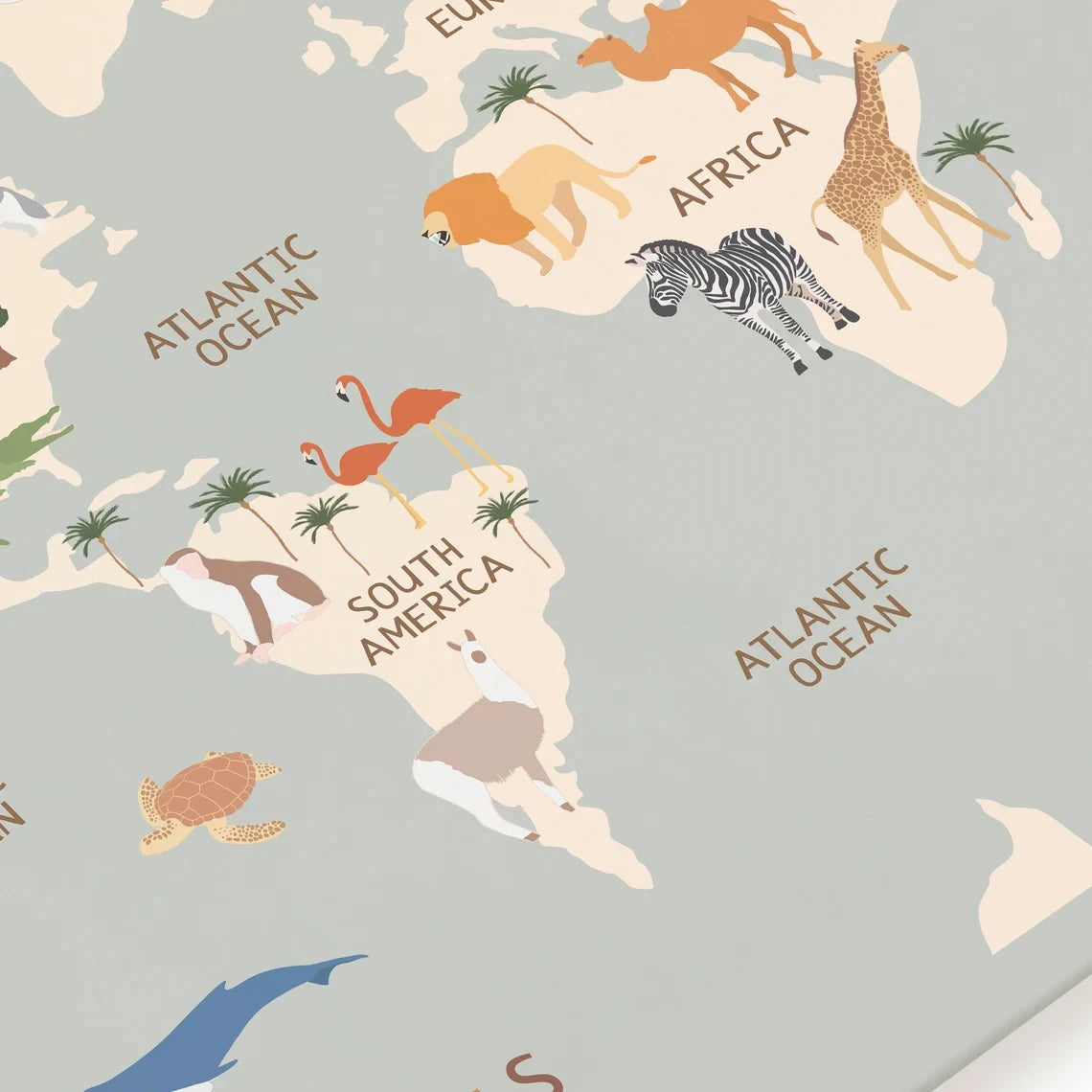 Adventure Awaits World Map Canvas - Naia Boutique