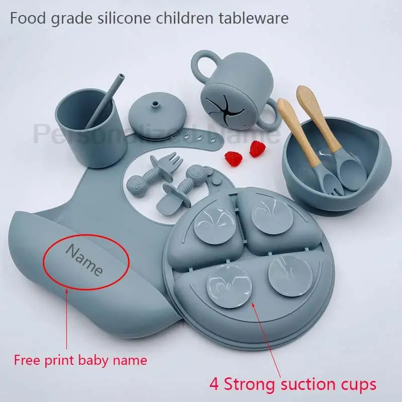 Personalized Baby Silicone Feeding Set - Naia Boutique