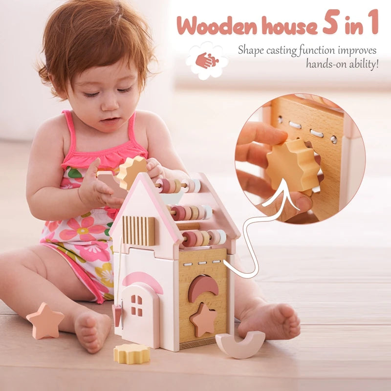 5-in-1 Wooden Wonder Play Cube