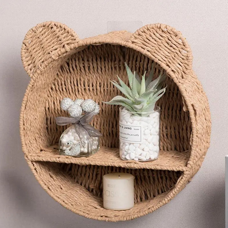 Rattan Retreat Wall Shelf - Naia Boutique