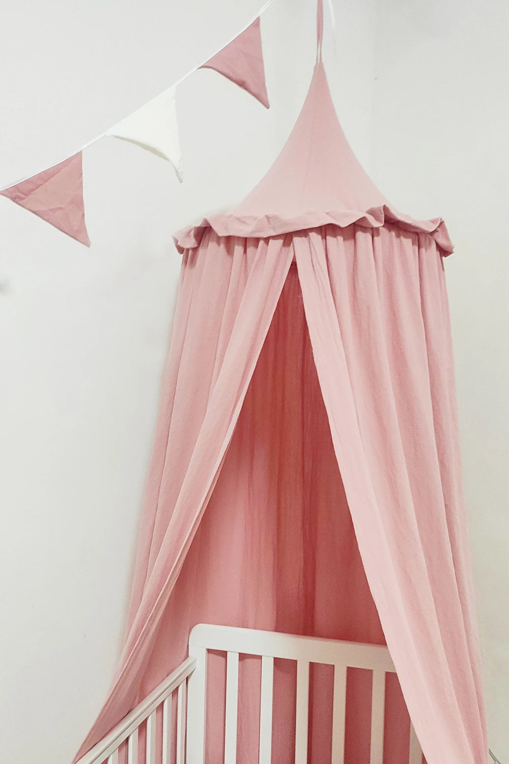 Cotton Crib Canopy with Frill - Naia Boutique