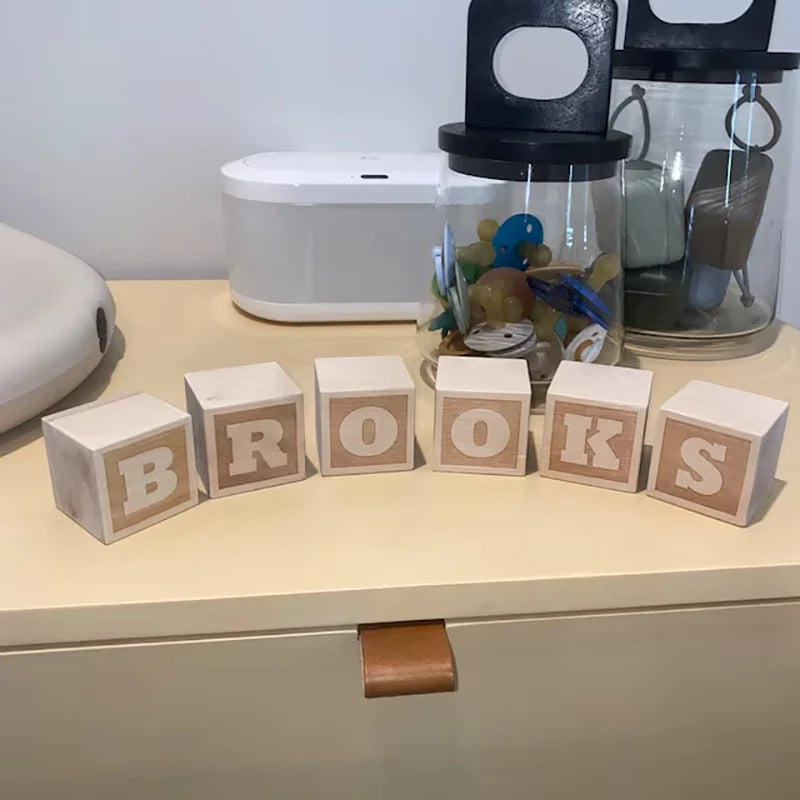 Personalized Wooden Name Blocks - Naia Boutique