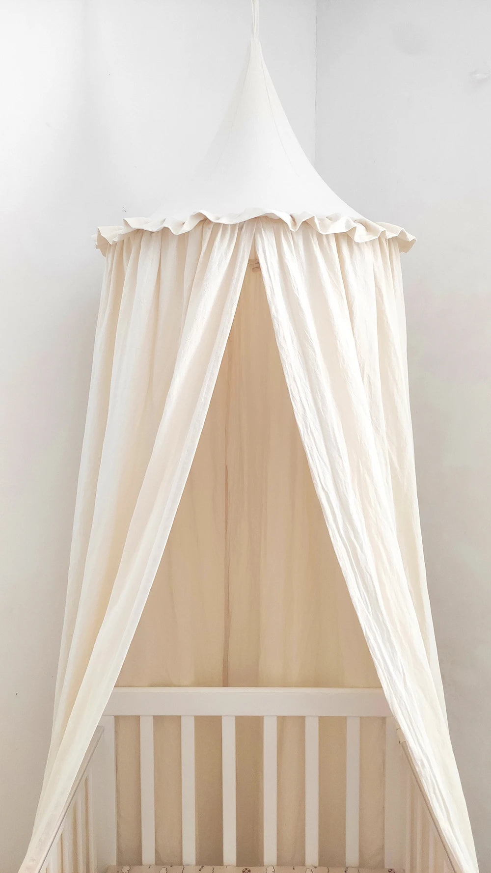 Cotton Crib Canopy with Frill - Naia Boutique